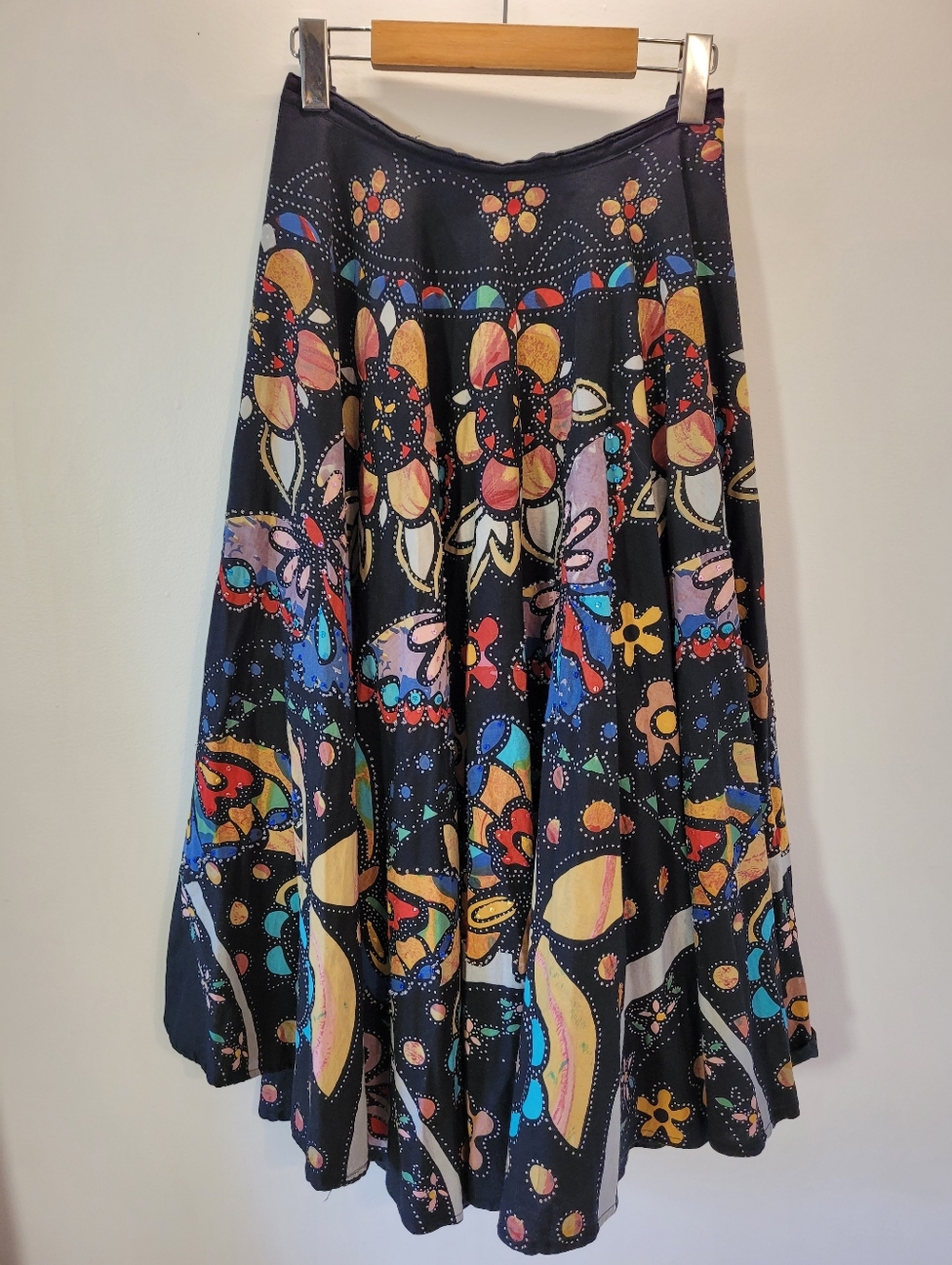 Nikky Y2k Maxi Floral Butterfly Whimsy Fairy Print Skirt With Sequins - Size Xl